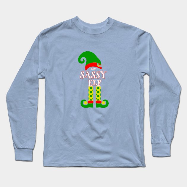 The Sassy Elf Family Matching Christmas 2020 Gift  Long Sleeve T-Shirt by NiftyGiggles